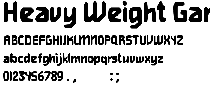 Heavy Weight Gamer font